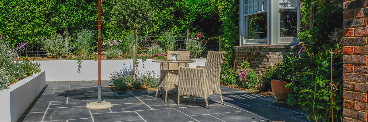 Terrasse carrelée